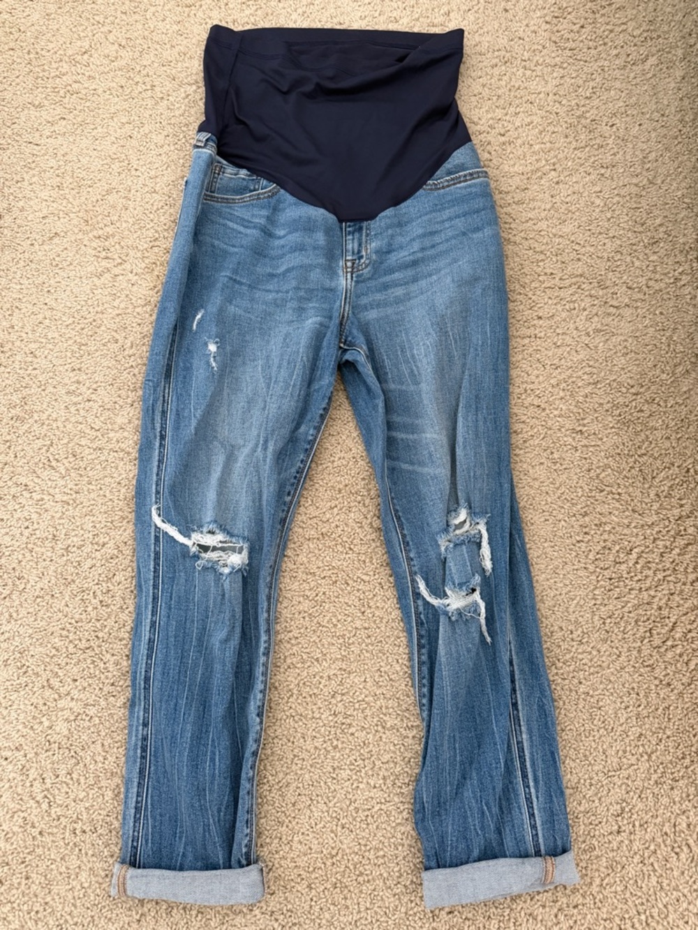 PinkBlush Maternity Distressed Boyfriend Jeans